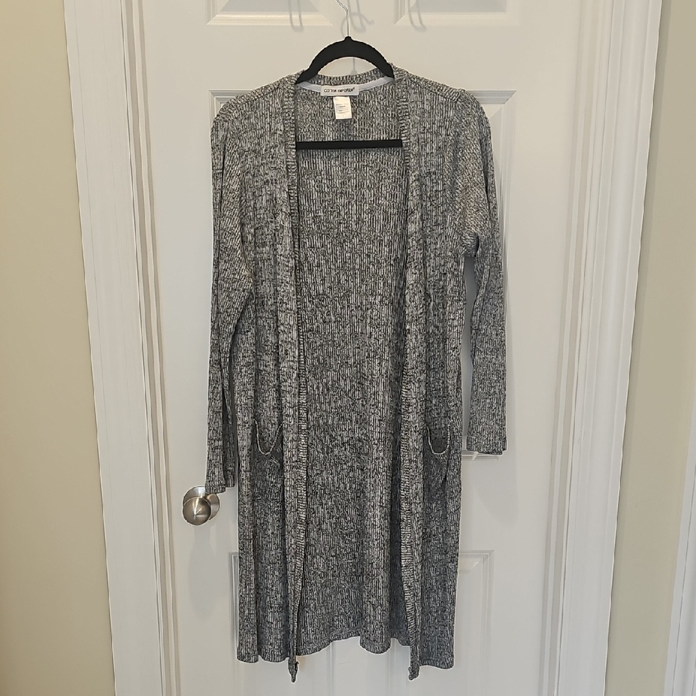 Cotton Emporium Gray Knit Cardigan